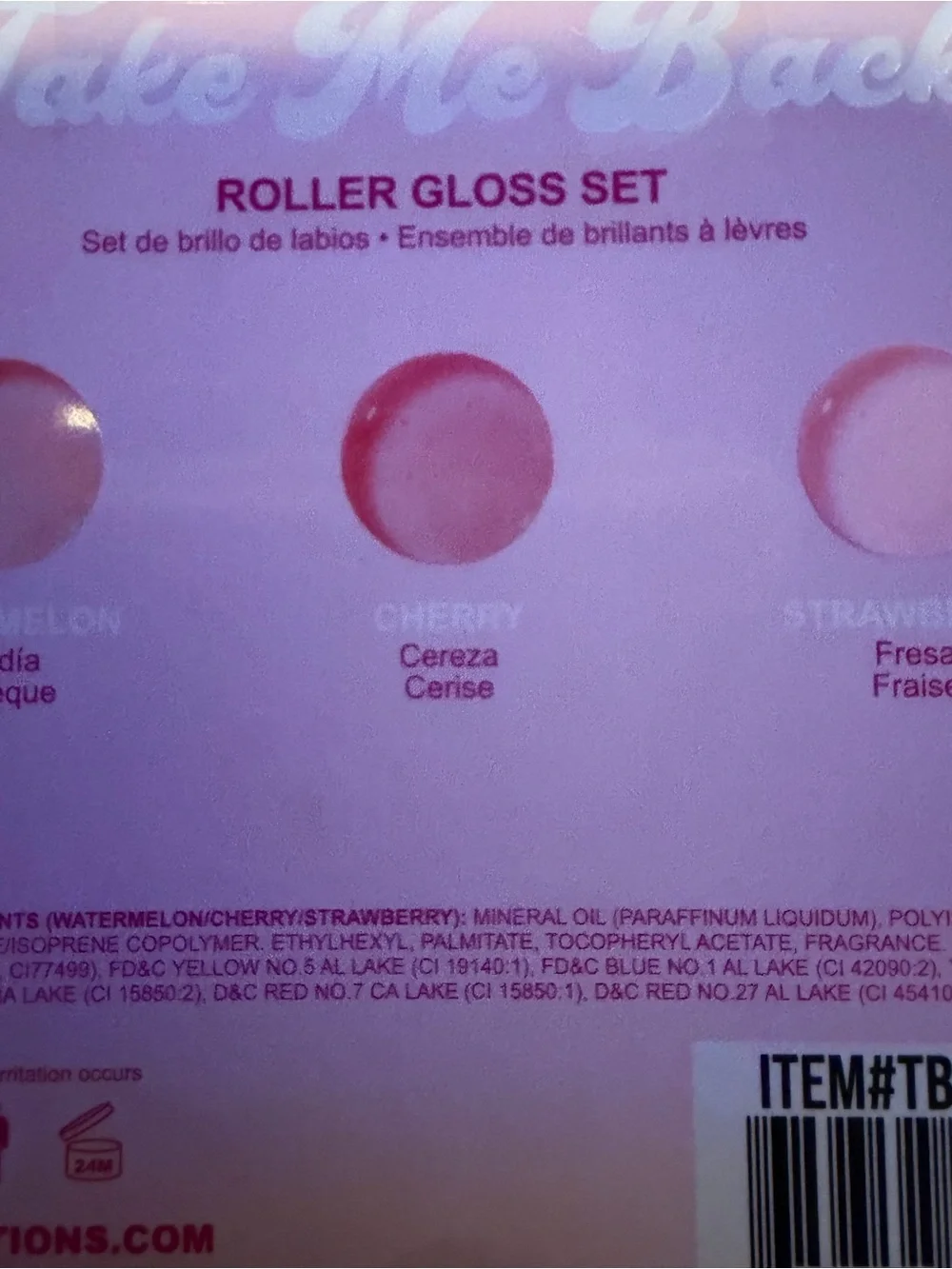 Beauty Creations Roller Gloss Trio – Bright Pink, Coral, Light Pink Caps